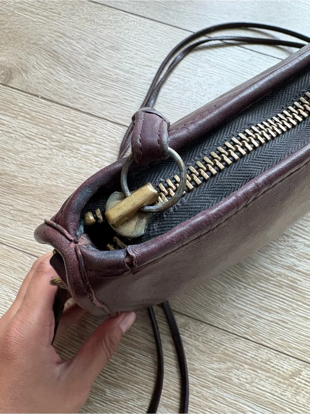 Vintage Coach Rare NYC Burgundy Zippered Clutch